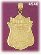 14K Yellow Gold Police Department Badge Charm