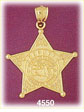 14K Yellow Gold State of Florida Sheriff Office Deputy Badge Charm