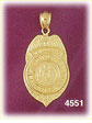 14K Yellow Gold County Sheriff Department Badge Police Charm