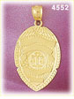 14K Yellow Gold Justice Department Badge Police Charm