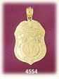 14K Yellow Gold IPSS Justice Department Badge Police Charm