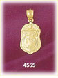 14K Yellow Gold Police IPSS Justice Department Badge Charm