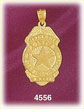 14K Yellow Gold City Of Long Beach Police Badge Charm