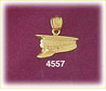 14K Yellow Gold Police Hat Law Enforcement Charm