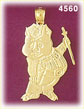14K Yellow Gold PIG In Police Uniform Law Enforcement Charm