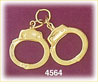 14K Yellow Gold Hand Cuffs Police Charm