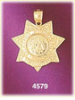 14K Yellow Gold California Highway Patrol Police Badge Charm