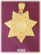 14K Yellow Gold Police Officer Badge Charm