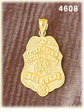 14K Yellow Gold Fire Fighter City Of Orange e Fire Department Charm
