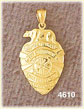 14K Yellow Gold Los Angeles Fire Department Fire Fighting Charm