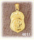 14K Yellow Gold Fire Fighting Charm