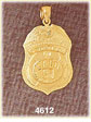 14K Yellow Gold LA Fire Department Fire Fighting Charm