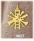 14K Yellow Gold Fire Fighting Tools Charm