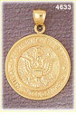 14K Yellow Gold US Department Of The Army Military Charm