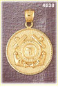 14K Yellow Gold United States Coast Guard Military Charm