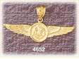 14K Yellow Gold US Navy Air Crewman Military Charm