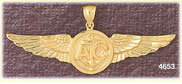 14K Yellow Gold United States Navy Air Crewman Military Charm