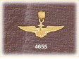14K Yellow Gold United States Coast Guard Wings Military Charm