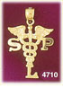 14K Yellow Gold SPL Caduceus Medic Alert Charm