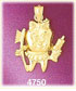 14K Yellow Gold Tooth w/Toothbrush & Toothpaste Dental Hygiene Charm