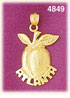 14K Yellow Gold Atlanta Georgia Peach Charm
