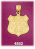 14K Yellow Gold US Route 66 Charm