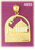 14K Yellow Gold Convention Center Catalina Island California Charm