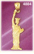 14K Yellow Gold New York Statue Of Liberty Charm