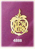 14K Yellow Gold New York Big Apple Charm