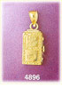 14K Yellow Gold 3D Suitcase Luggage Charm
