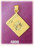 14K Yellow Gold Passport Travel Charm