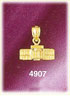 14K Yellow Gold 3D White House Washington DC Charm