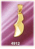 14K Yellow Gold Dutch Clog w/Tulips Charm