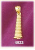14K Yellow Gold Pisa Italy Leaning Tower Of Pisa Italian Charm 3D