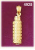 14K Yellow Gold Leaning Tower Of Pisa Pisa Italy Charm 3D