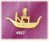 14K Yellow Gold Venetian Gondola Charm 3D