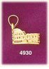14K Yellow Gold Roman Colosseum Rome Italy Charm 3D