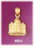 14K Yellow Gold St. Peter's Basilica In Vatican City Italy Charm 3D