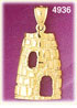 14K Yellow Gold Stone Sugar Mill Charm
