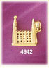 14K Yellow Gold Mormon Temple Charm 3D