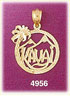 14K Yellow Gold Kauai Tropical Paradise Hawaii Charm