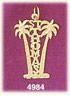 14K Yellow Gold St. Thomas Palm Trees Tropical Charm