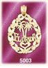 14K Yellow Gold Florida Love Palm Trees & Orange Blossom Charm