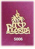 14K Yellow Gold I Love Florida Palm Trees Charm