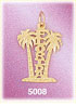 14K Yellow Gold Florida Palm Trees Florida Charm