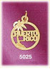 14K Yellow Gold Puerto Rico Palm Tree Charm
