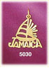 14K Yellow Gold Jamaica Sailboat Sunset Charm