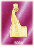 14K Yellow Gold Idaho The Gem/Spud State Map Charm