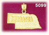 14K Yellow Gold Nebraska The Cornhusker State Map Charm