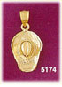 14K Yellow Gold Western 3D Cowboy Hat Charm